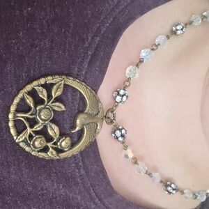 Vintage Handmade Bird Necklace